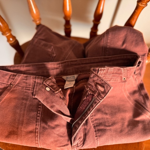 Duluth Trading Co Straight Leg Jeans in Rust - Picture 2 of 5